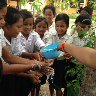 Children Washing their hands