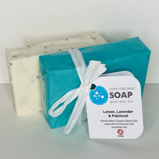 Lemon, Lavender & Patchouli Organic Bar Soap