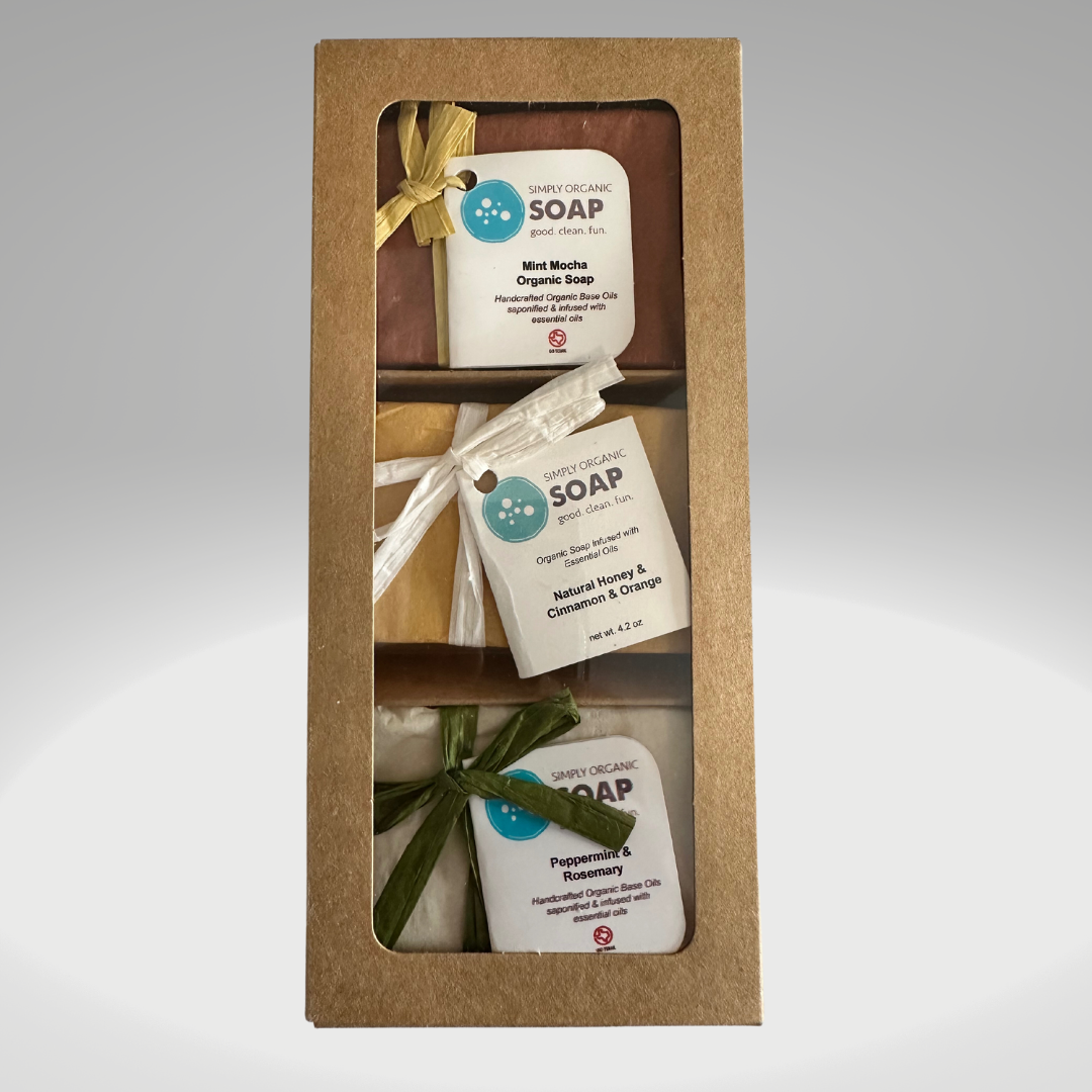 Three Organic Soaps Gift Box Simply Organic Soap
