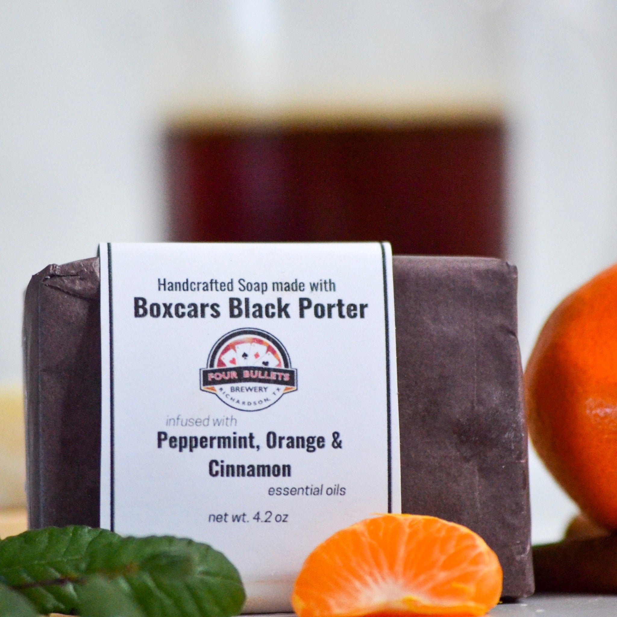 4 Bullets - Boxcars Black Porter Organic Soap