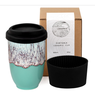 12 oz Ceramic Travel Cup with Lid