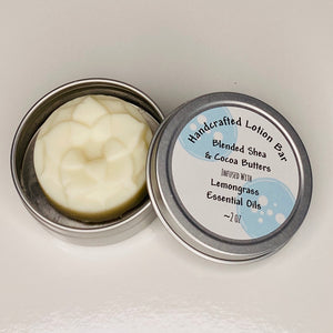 Lotion Bar with Shea Butter, Cocoa Butter and Lemongrass Essential Oil