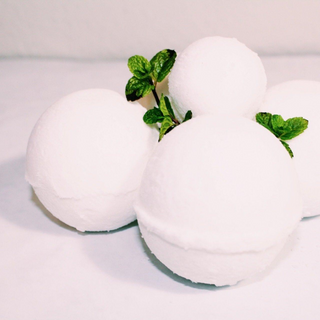 Hand Crafted Bath Bombs with Shea Butter and Peppermint EO